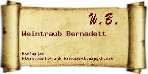 Weintraub Bernadett névjegykártya
